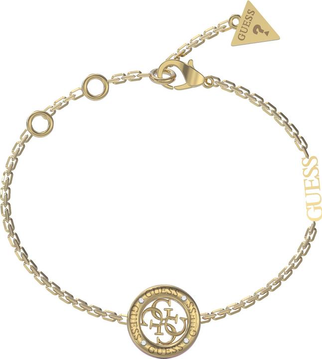 Actual product image Guess Stylish Gold Plated 4G Loop Bracelet JUBB02289JWYGBK - Dimension: 14.5 - 18.5 cm - S (14.60 cm, Stainless steel)