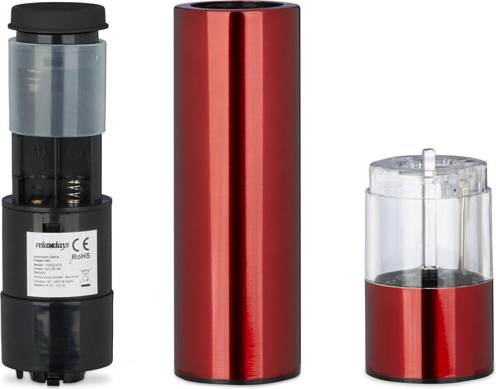 Produktbild Relaxdays Elektrische Pfeffermühle (Salz, Pfeffer, Meersalz, Chili)