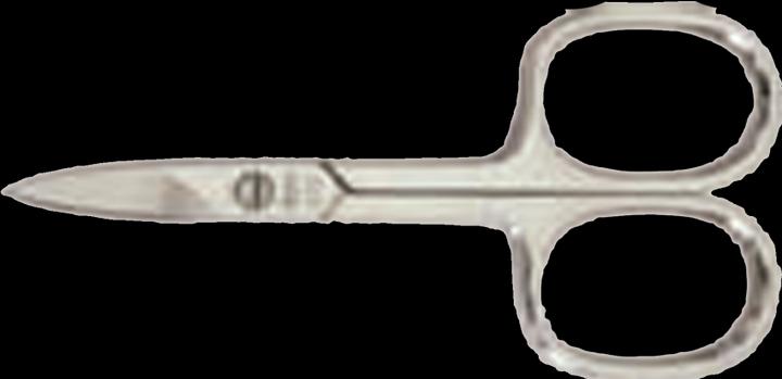 Nippes Hautschere mit gebogener Spitze, vernickelt, 870