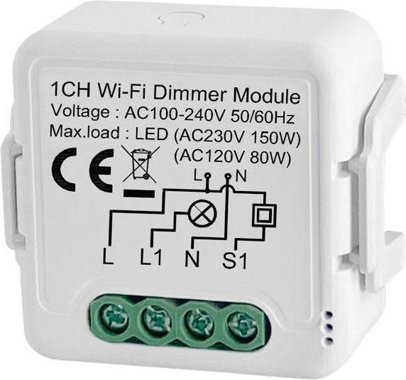 Immagine prodotto Netplus NPLLDIM01 - Modulo dimmer intelligente a 1 canale Wi-Fi (Attuatore dimmerabile)