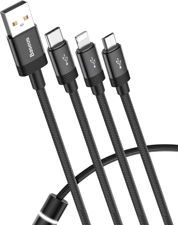 Actual product image Baseus Data Faction 3-in-1 (1.20 m, USB 2.0)