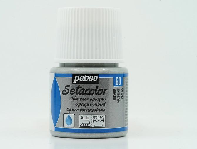 Image du produit Pebeo Setacolor opaque (Argent chatoyant, 45 ml)