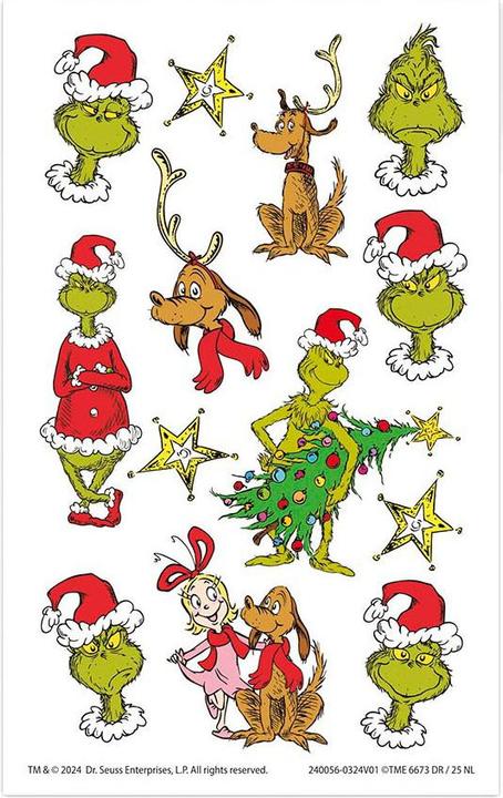 Actual product image Totum Tattoos Grinch