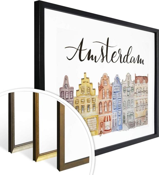 Produktbild Trenddeko Skyline of Amsterdam - Aquarell (60 x 50 cm)