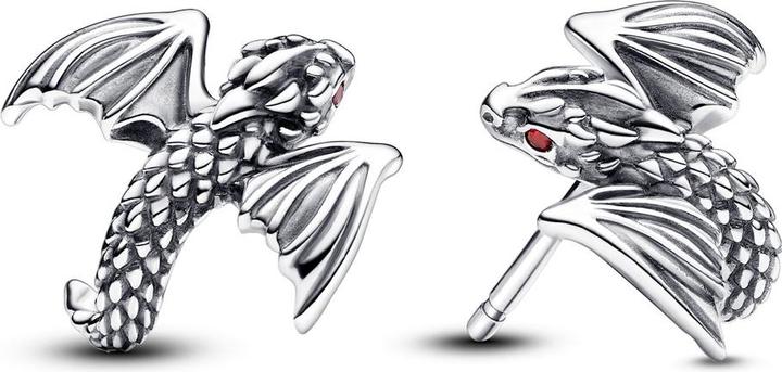 Pandora Game of Thrones Gekrümmter Drache Ohrstecker (Silber 925)