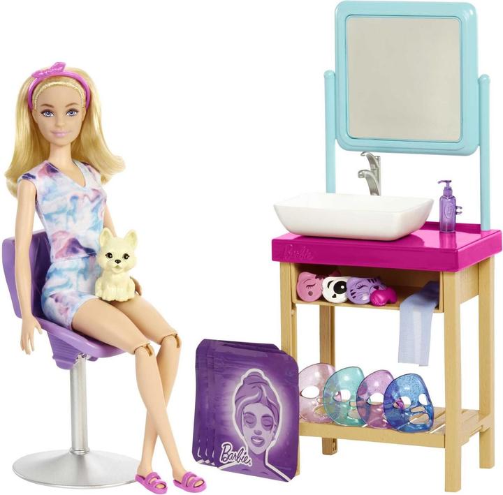 Produktbild Barbie Wellness Sparkle Mask Spa Day Spielset mit Puppe