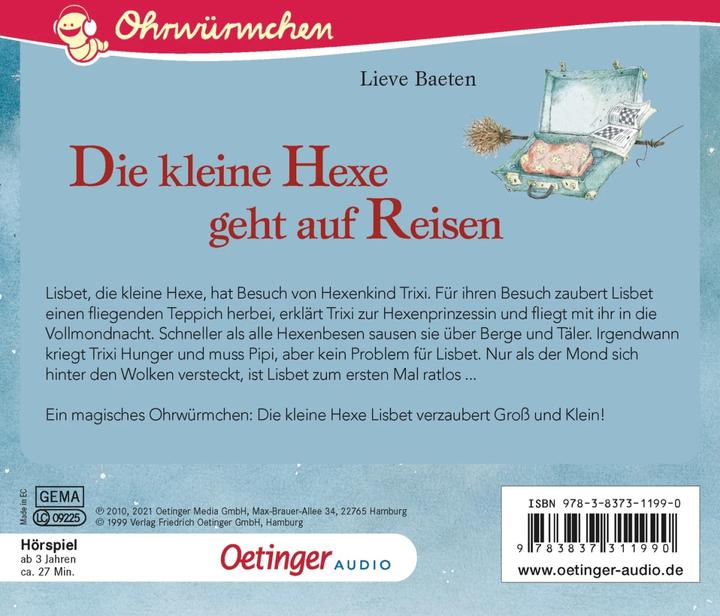Actual product image The little witch goes on a journey (Ursula Illert, Lieve Baeten, Frank Gustavus, Carla Sachse, Angelica Carriage, German)