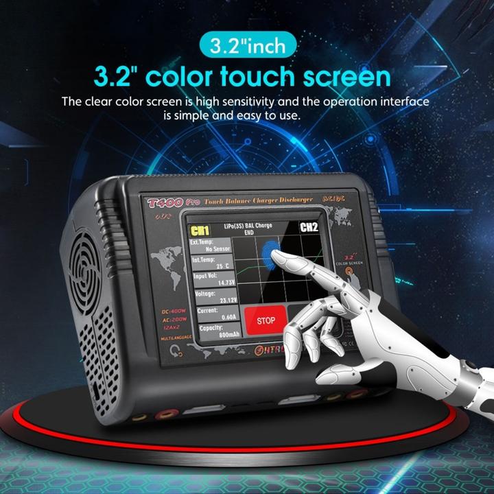 Image du produit HTRC Chargeur DUO Touch T400PRO 200W (12A)