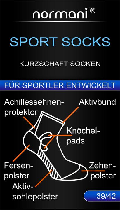 Actual product image Normani 2 pairs of short-leg sports socks (pack of 2, 47 - 50)
