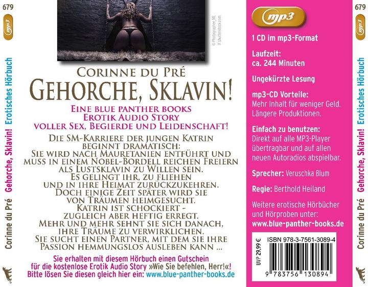 Immagine prodotto Pré:Obbedisci, schiavo! SM-Audio erotico (Corinne du Pré, Tedesco)