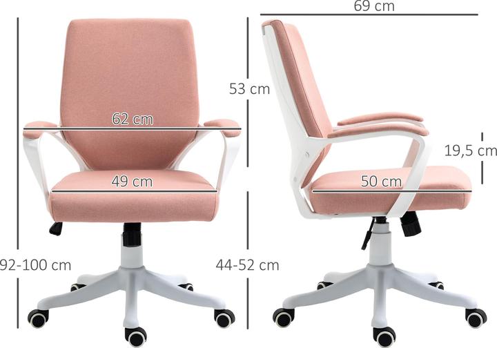 Actual product image Vinsetto Office chair ergonomic line design, soft upholstery