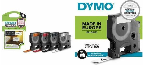 Produktbild Dymo D1 Hochleistungsbänder (1.20 cm, Rot)