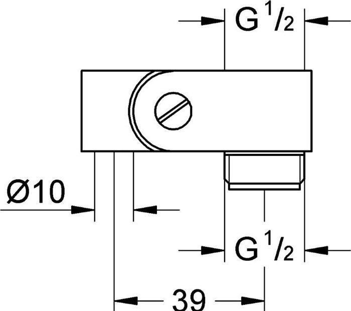 Grohe Pièce articulée 1/2 pouce blanc