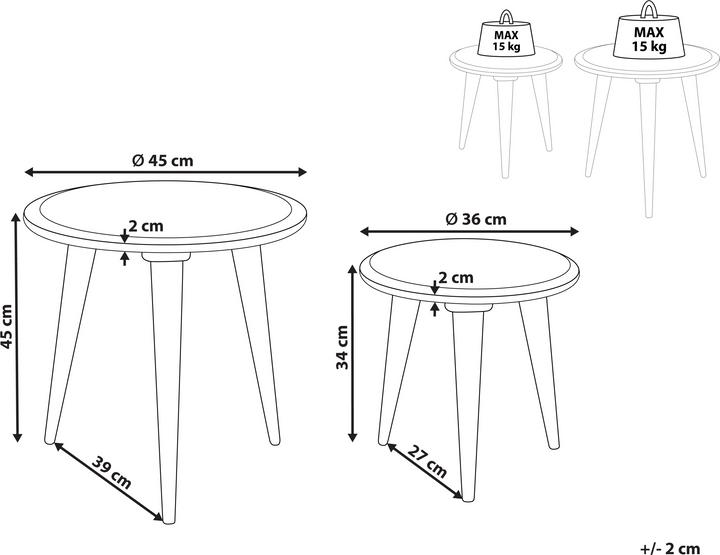 Actual product image Beliani Chandra (45 x 45 x 45 cm)