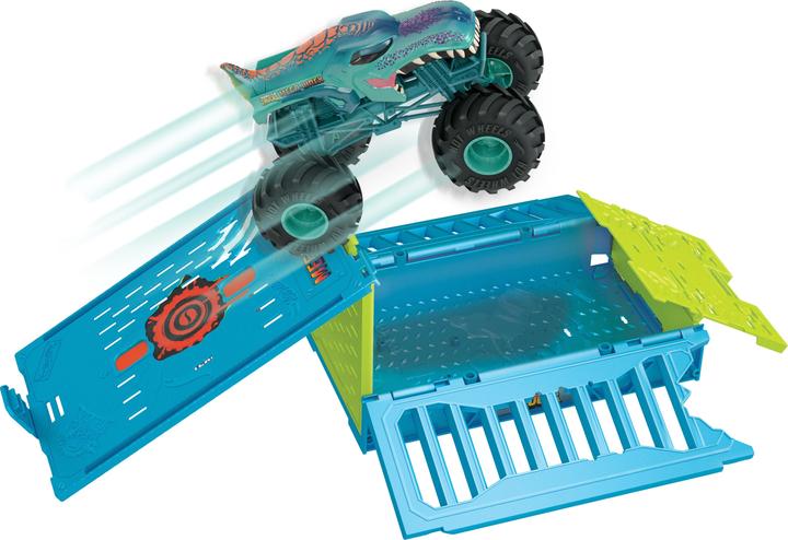 Actual product image Hot Wheels Monster Trucks Mega Wrex Oversized Crash Cage