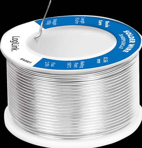 Image du produit LogiLink Fil à souder Ø 0,56 mm, teneur en cuivre 2%, rouleau de 100g
