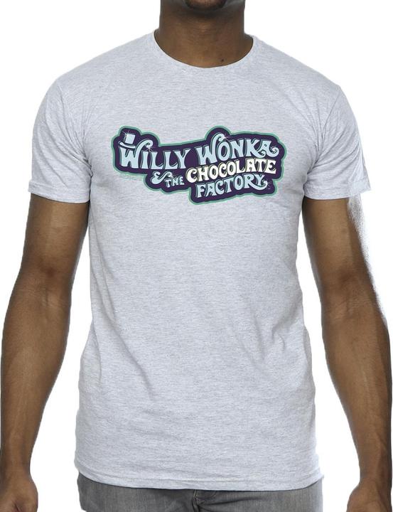 Actual product image Willy Wonka & the Chocolate Factory Mens Chocolate Factory Logo T-Shirt (XXL)