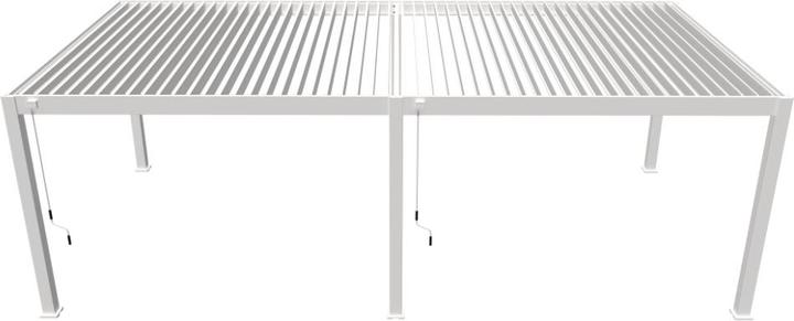 Produktbild Weide Pergola Deluxe Plus 4x8m mit Lamellendach Weiss (400 cm, 800 cm)