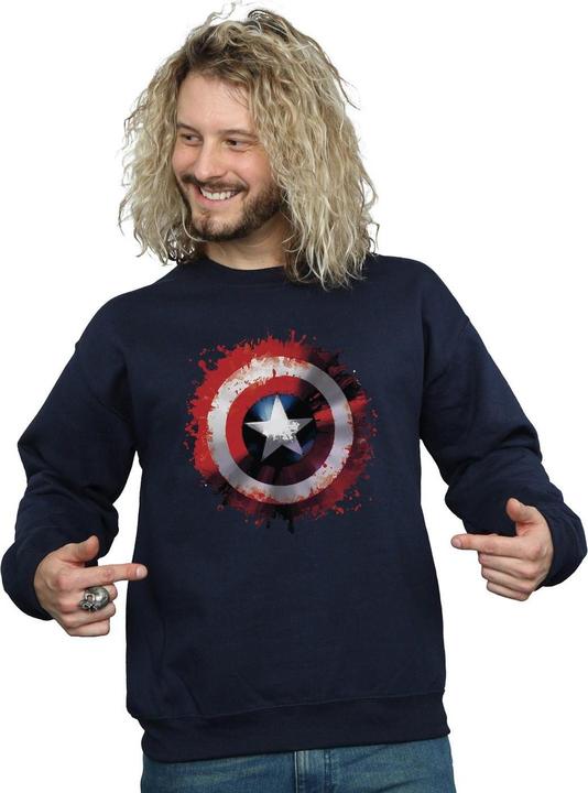 Produktbild Avengers Captain America Kunst Schild Baumwolle Sweatshirt (4XL)