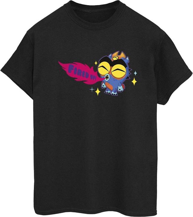 Actual product image Disney Womens/Ladies Big Hero 6 Baymax Fred Fired Up Cotton Boyfriend T-Shirt (L)