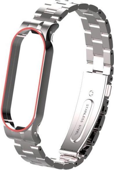 Produktbild MU Style Edelstahl Armband & Metallfassung (Metall, Mi Band 5, Mi Band 6)
