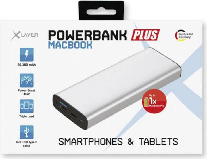Produktbild Xlayer Plus MacBook Powerbank (20100 mAh, 45 W, 74.37 Wh)