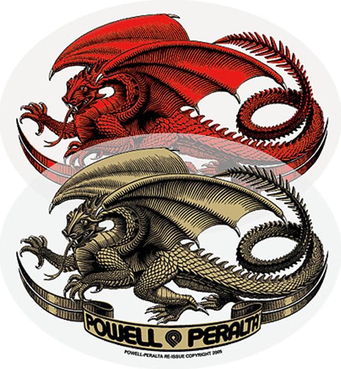 Actual product image Oval Dragon Sticker