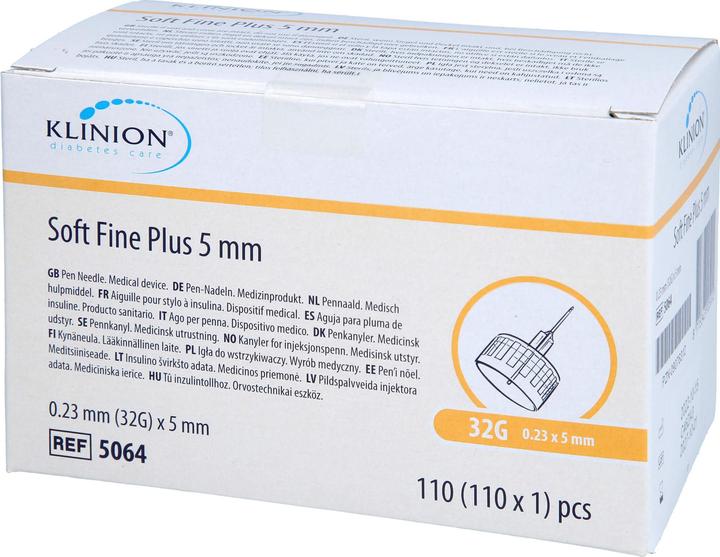 Produktbild Klinion soft fine plus 5mm, 110 St KAN (Pen Nadeln + Einmalkanülen)