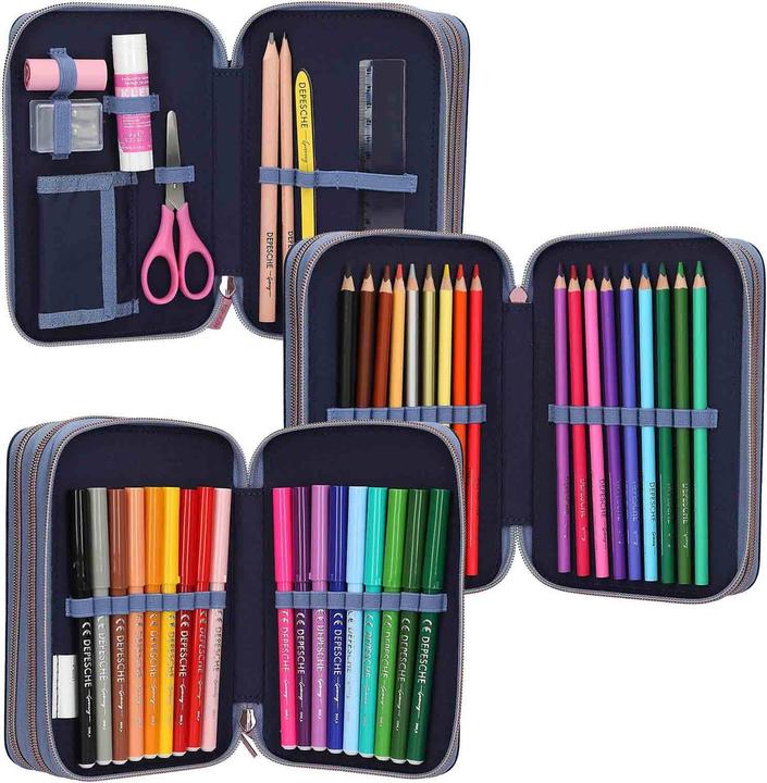 Produktbild Magni Depesche TOPModel Federtasche LED WOLF 3-Fach gefüllt 7,5x13x20cm