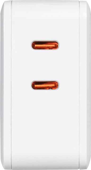 Produktbild Vivanco USB-C PD2.0 Dual Schnellladegeraet, 20W + 25W, weiss (45 W)