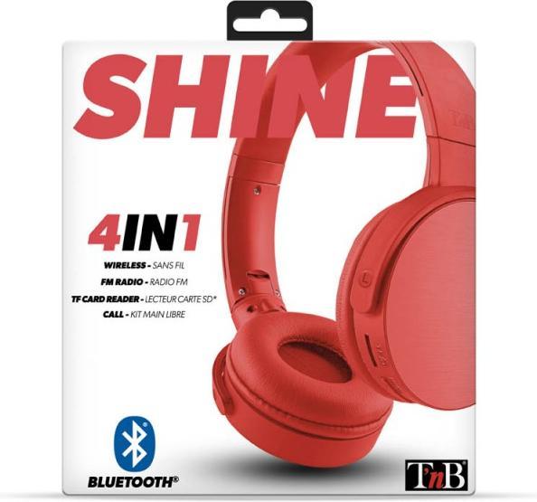 Image du produit T'nB SHINE Casque d'écoute rouge (8 h, Sans fil)
