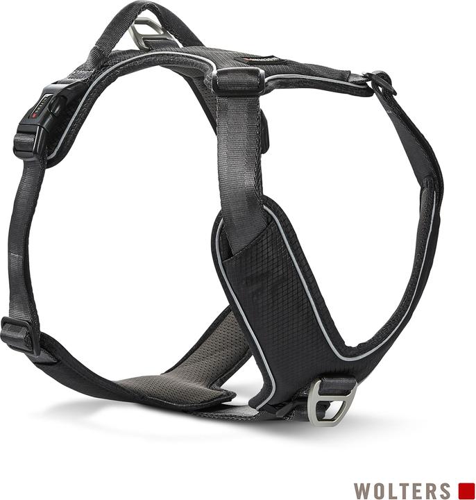 Produktbild Wolters Active Pro Comfort Geschirr Gr.4 55-65 cm x 2,5 cm schwarz/anthrazit (56, 58, 60, 62, Hund, Hundesport)