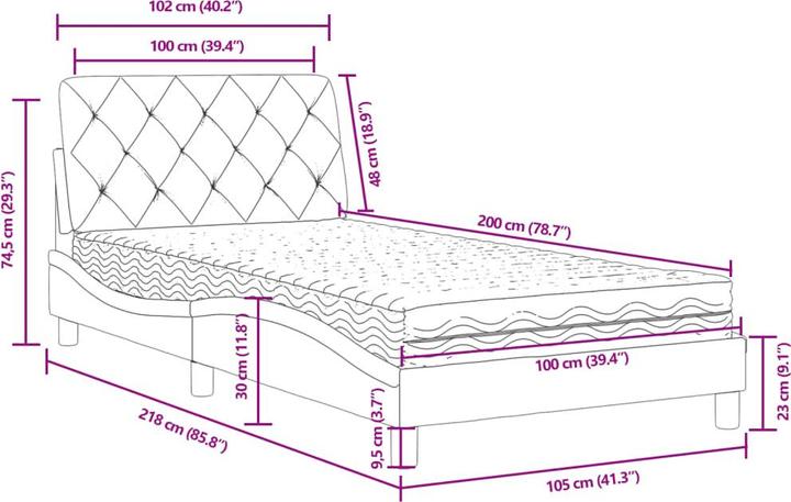 Actual product image VidaXL Julius (100 x 200 cm)
