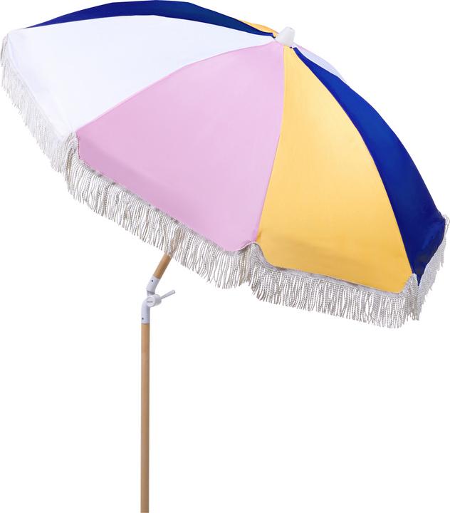 Produktbild Beliani Sonnenschirm ⌀ 150 cm bunt mit Volant MONDELLO (1.50 m)