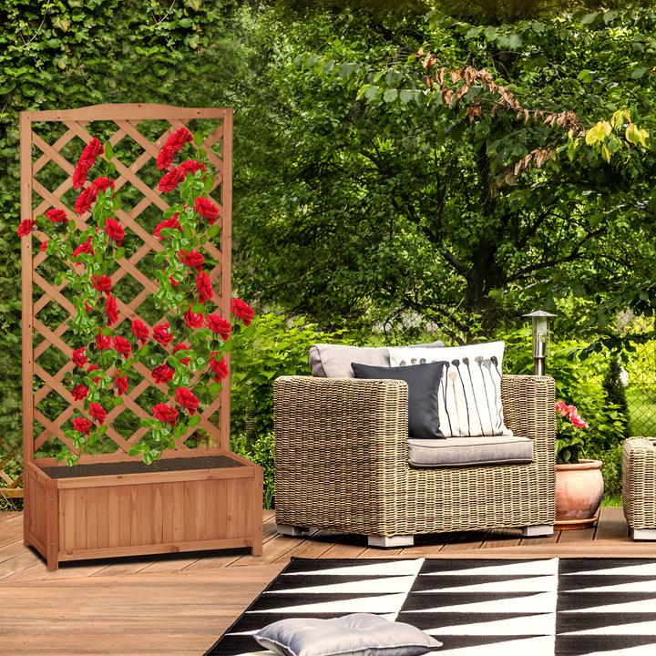 Image du produit Relaxdays Jardinière avec treillis (30 cm, 70 cm)