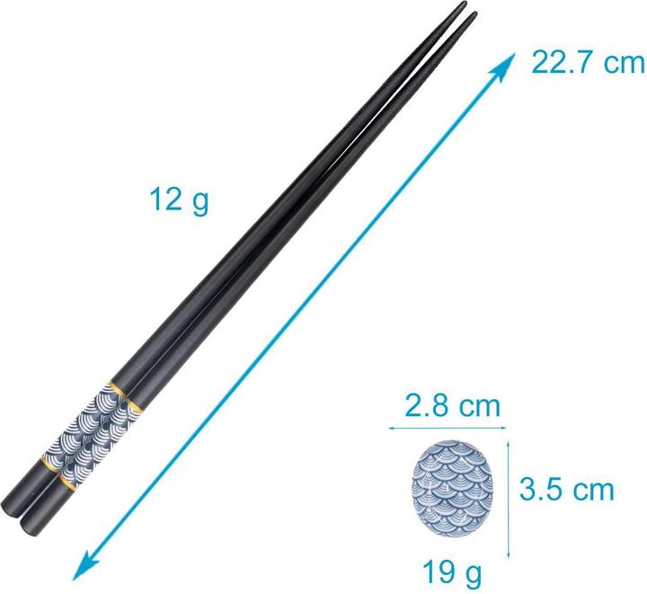 Produktbild Intirilife Sushi Essstäbchen Set (2 Stück, Essstäbchen)