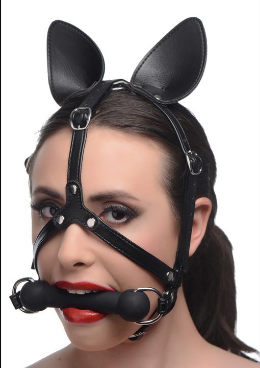 Immagine prodotto Master Series Dark Horse Pony Head Harness with Silicone Bit