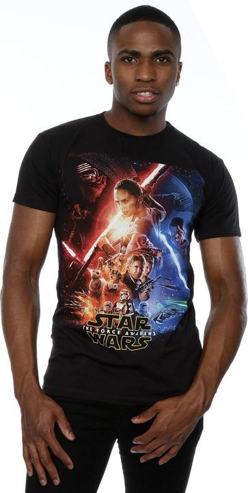 Actual product image Star Wars Mens Force Awakens Poster T-Shirt (L)