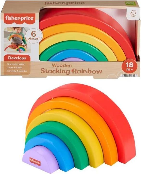 Produktbild Fisher-Price Stapelbarer Holz-Regenbogen