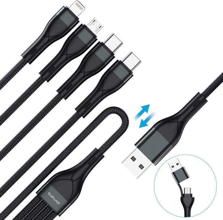 Actual product image 4smarts Multi charging cable 4in2 (1.20 m, USB 2.0)