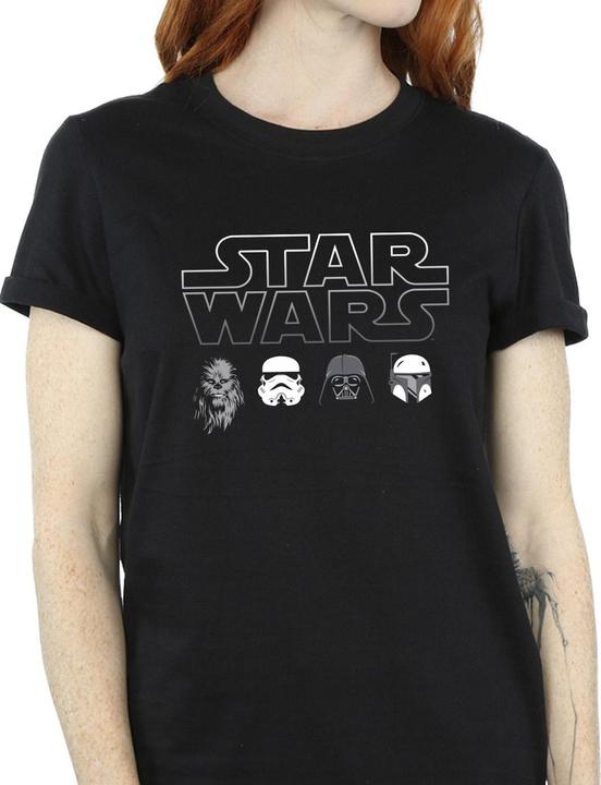 Immagine prodotto Star Wars Character Heads Maglietta Ampia Donna (S)