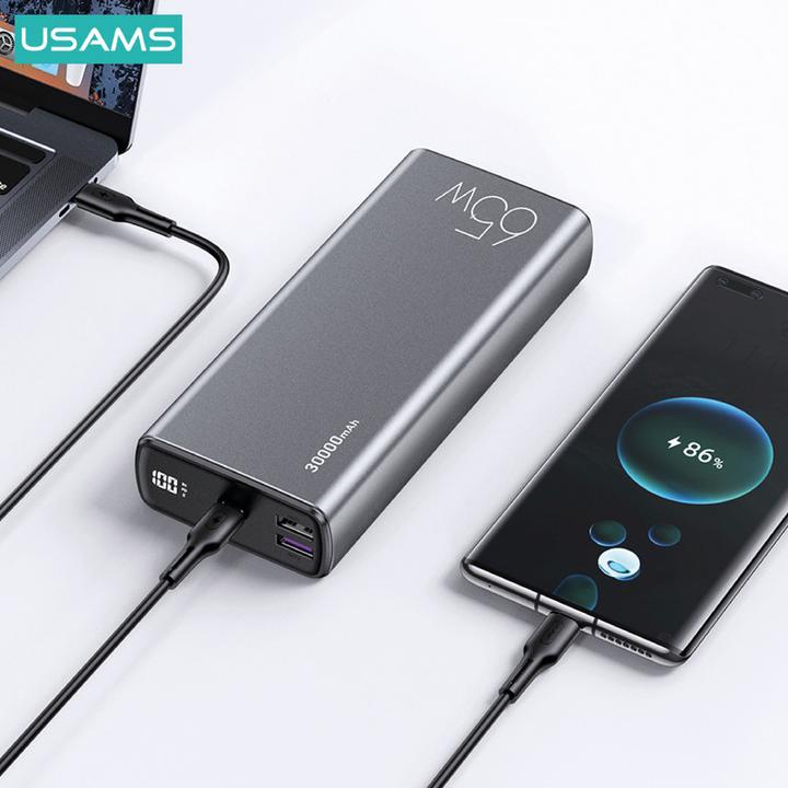 Actual product image Usams SuperMac Series (30000 mAh, 65 W, 111 Wh)