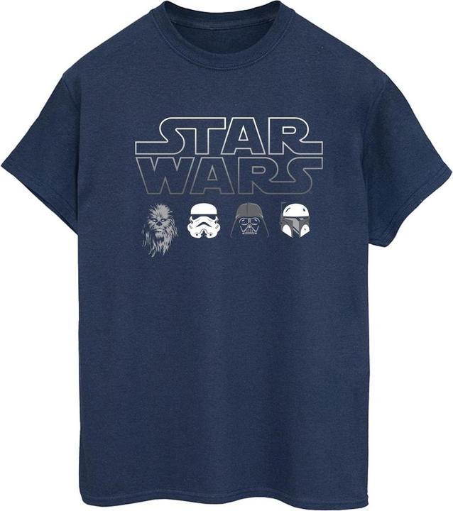Actual product image Star Wars Womens/Ladies Character Heads Cotton Boyfriend T-Shirt (XL)