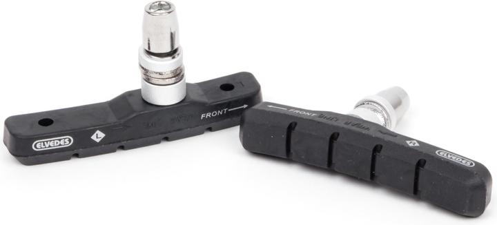 Elvedes Brake shoes V-Brake 72 x 10 mm, Black (Shimano, Rubber)
