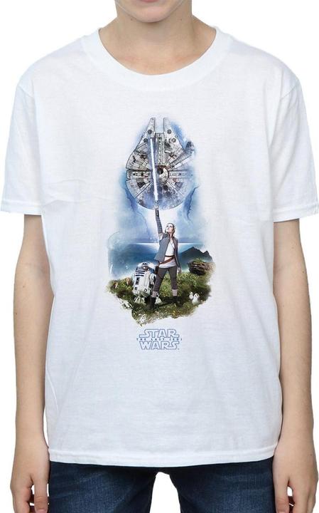 Actual product image Star Wars Boys The Last Jedi Rey Lightsaber T-Shirt (116)