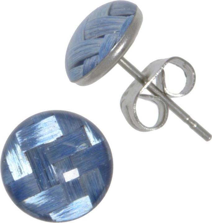 Image du produit Bijouteria Clous d'oreille (Acier chirurgical 316L, Fibre de carbone, Résine époxy)