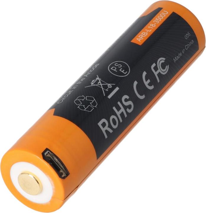 Image du produit Fenix Batterie 18650 protégée avec fonction de charge USB, avec AccuSafe