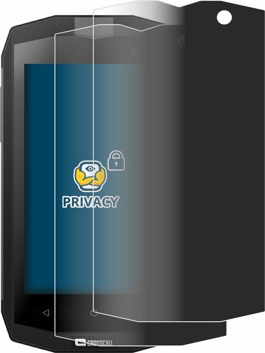 Produktbild BROTECT Sichtschutzfolie Anti-Spy Privacy Folie Blaulicht-Schutz (2 Stück, Crosscall Trekker M1 Core)