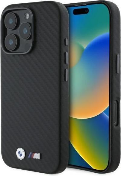 BMW BMHCP16X23PUFWC iPhone 16 Pro Max 6.9" czarny/black hardcase Carbon Wrapped Metal (Apple iPhone 16 Pro Max)
