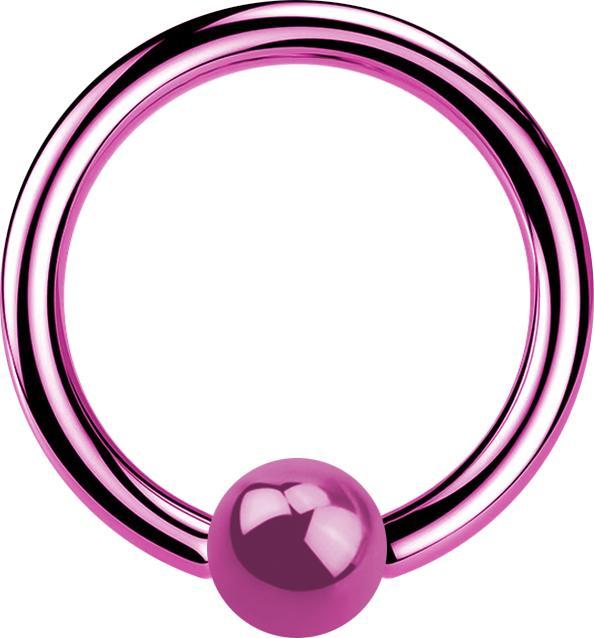Produktbild Star Piercing Micro Ball Closure Ring pink (ohne Messing, Chirurgenstahl 316L)
